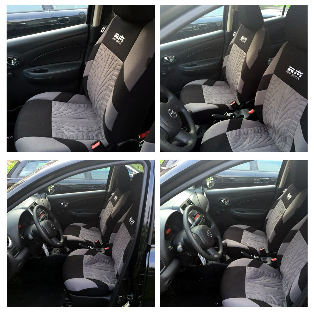 Universal Car Seat Covers 4-Piece Set with Embroidery