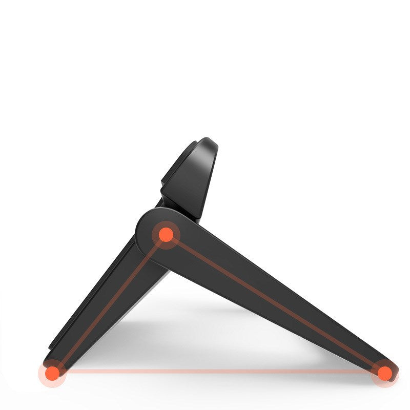 Mini Laptop Cooling Stand – Portable Foldable Riser, ABS + Silicone, Black