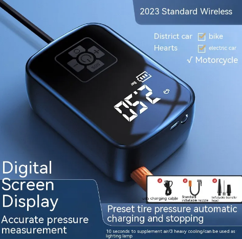 Portable Car Tire Inflator – 100W, Wireless & Wired, USB Charging – 3 Models