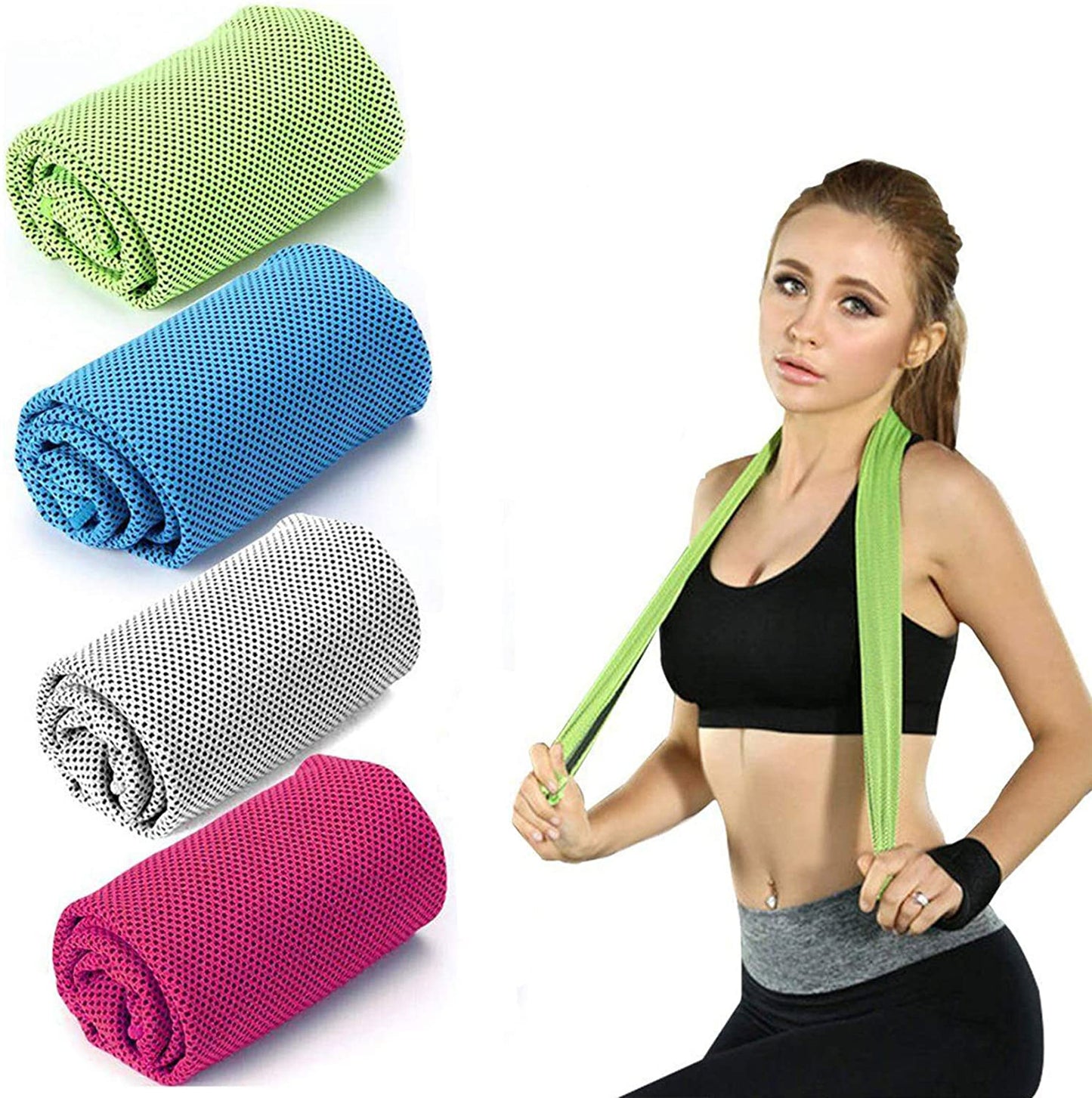 Cooling Sports Towel – Cold Fiber, 30x90cm, Quick-Dry for Gym & Yoga