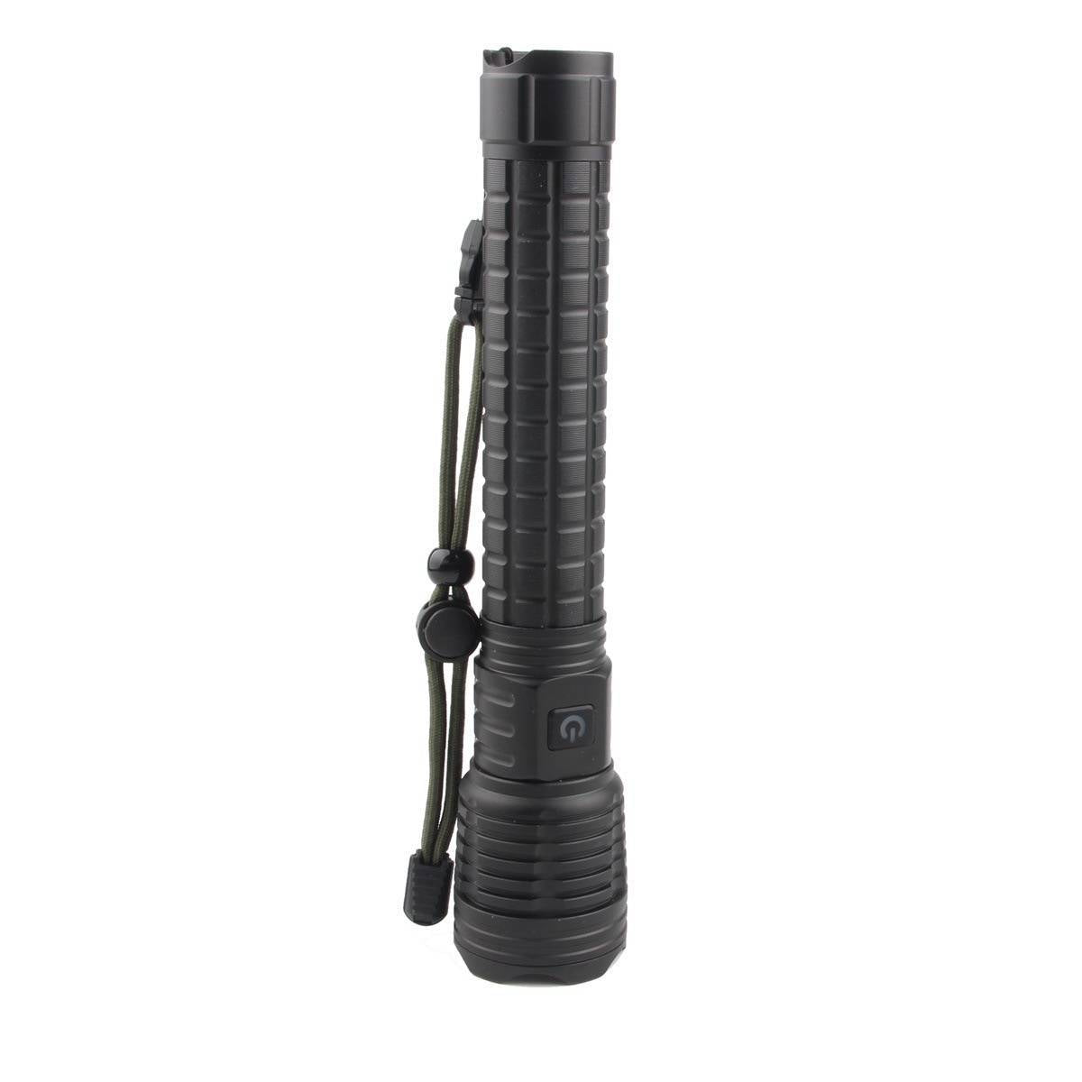 White Laser Zoomable Rechargeable LED Flashlight