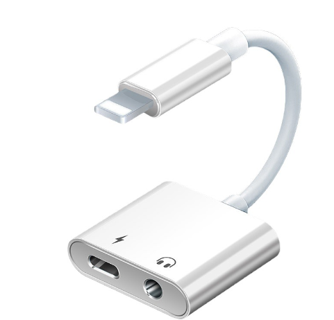 2-in-1 Audio Adapter – Lightning to 3.5mm + Charging for iPhone